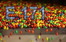Пищевая добавка Е 171 в популярных конфетах